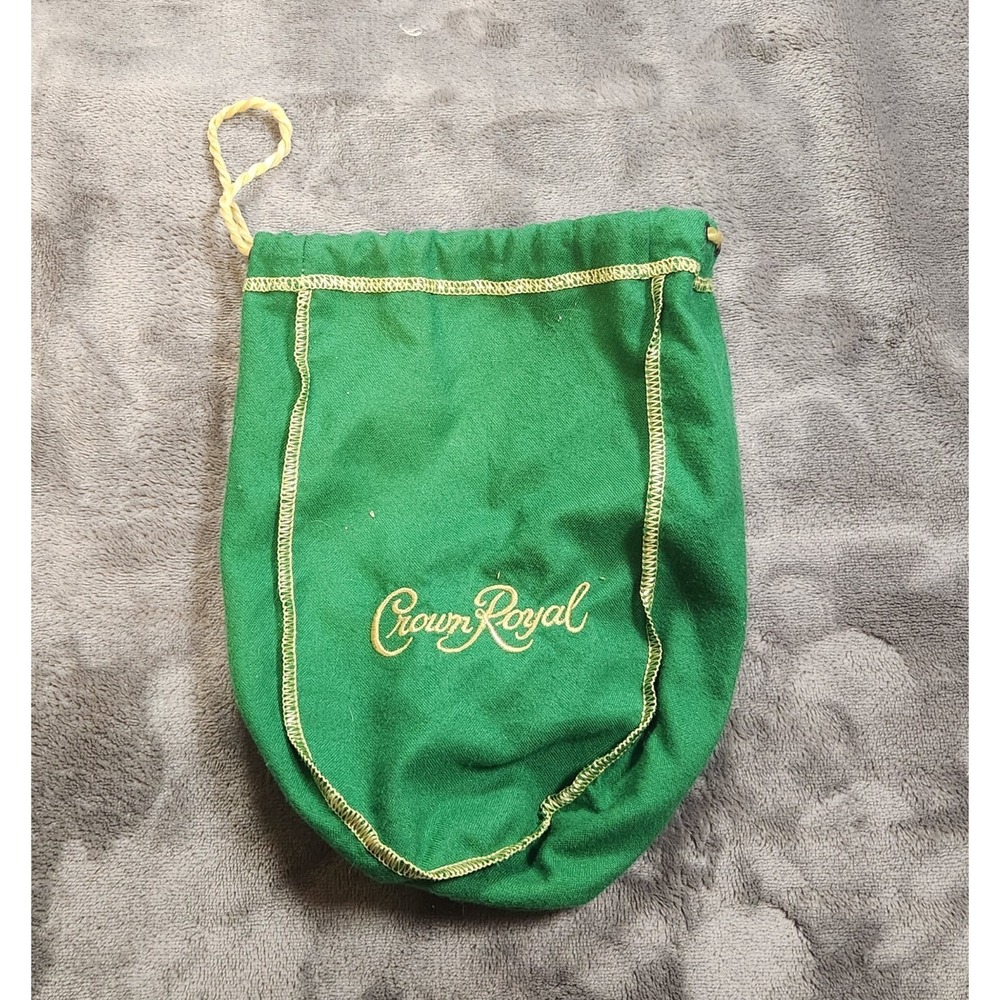 Crown Royal Bag Greee Drawsting Dice Regal Apple